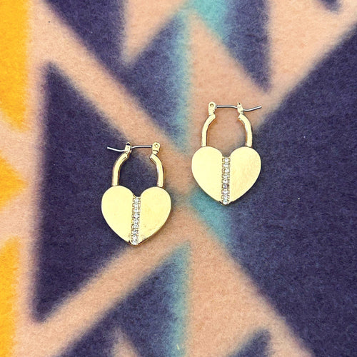 Amy Heart Rhinestone Earrings