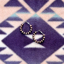 Load image into Gallery viewer, Beau Copper Pearl Hoops