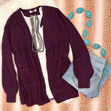 Load image into Gallery viewer, Jayla Plum Cardigan