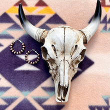 Load image into Gallery viewer, Beau Copper Pearl Hoops