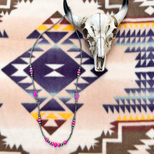 Load image into Gallery viewer, Pink Lightning Silver Pearl Necklace