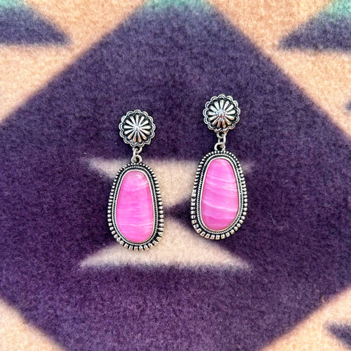 Morgan Pink & Silver Earrings