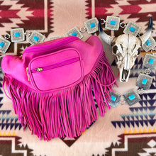Load image into Gallery viewer, Pink Fringe Fanny Pack