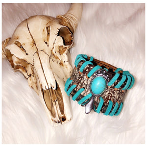 Squash Leather Cuff Bracelet