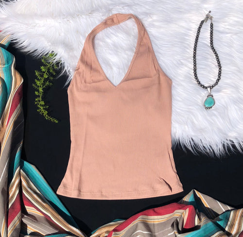 Stetson Halter Top in Nude