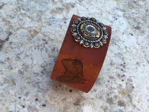 Wild Horses Leather Cuff Bracelet