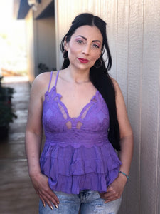Lovely Lavender Double Ruffle Bralette Top
