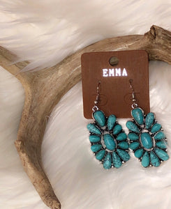 Graciela Turquoise Cluster Earring
