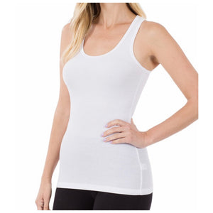 White Ribbed Tank Top