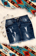 Load image into Gallery viewer, Blue Jean Baby Distressed Denim Skirt