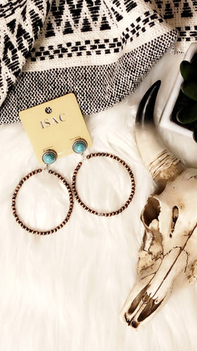 Copper Pearl Hoops