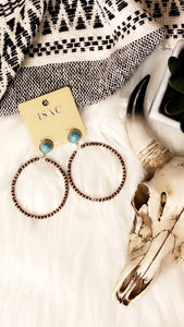 Copper Pearl Hoops
