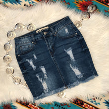 Load image into Gallery viewer, Blue Jean Baby Distressed Denim Skirt