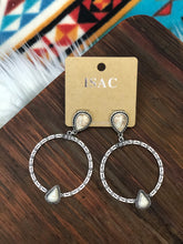 Load image into Gallery viewer, Lorrie Silver &amp; White Hoops