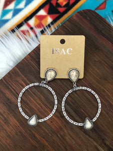 Lorrie Silver & White Hoops