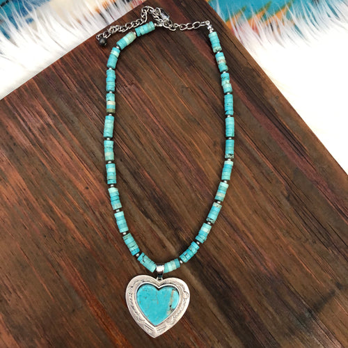 Heart Like Mine Turquoise Necklace