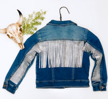 Load image into Gallery viewer, The Whitley Little Girls Rhinestone Fringe Jacket