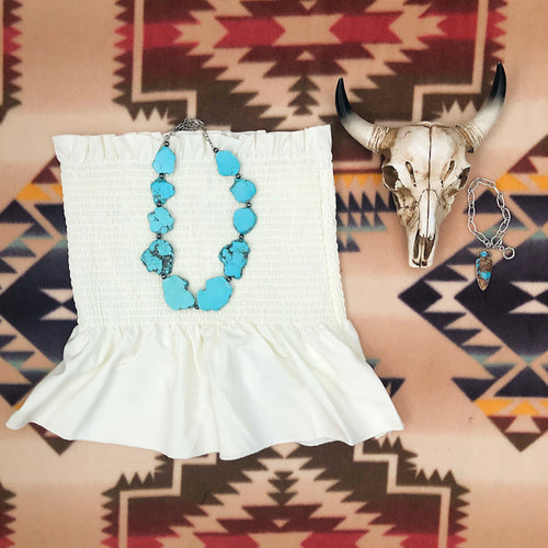 Clovis Peplum Tube Top