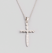 Load image into Gallery viewer, Silver Cross Necklace