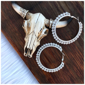 Jenni Rhinestone Hoop Earrings