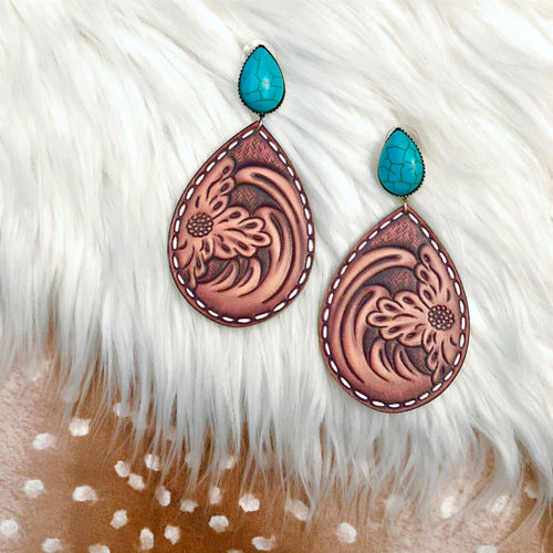 Sugar Land Leather Earrings