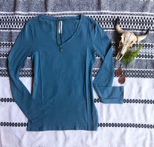 Slate Blue Long Sleeve Tee