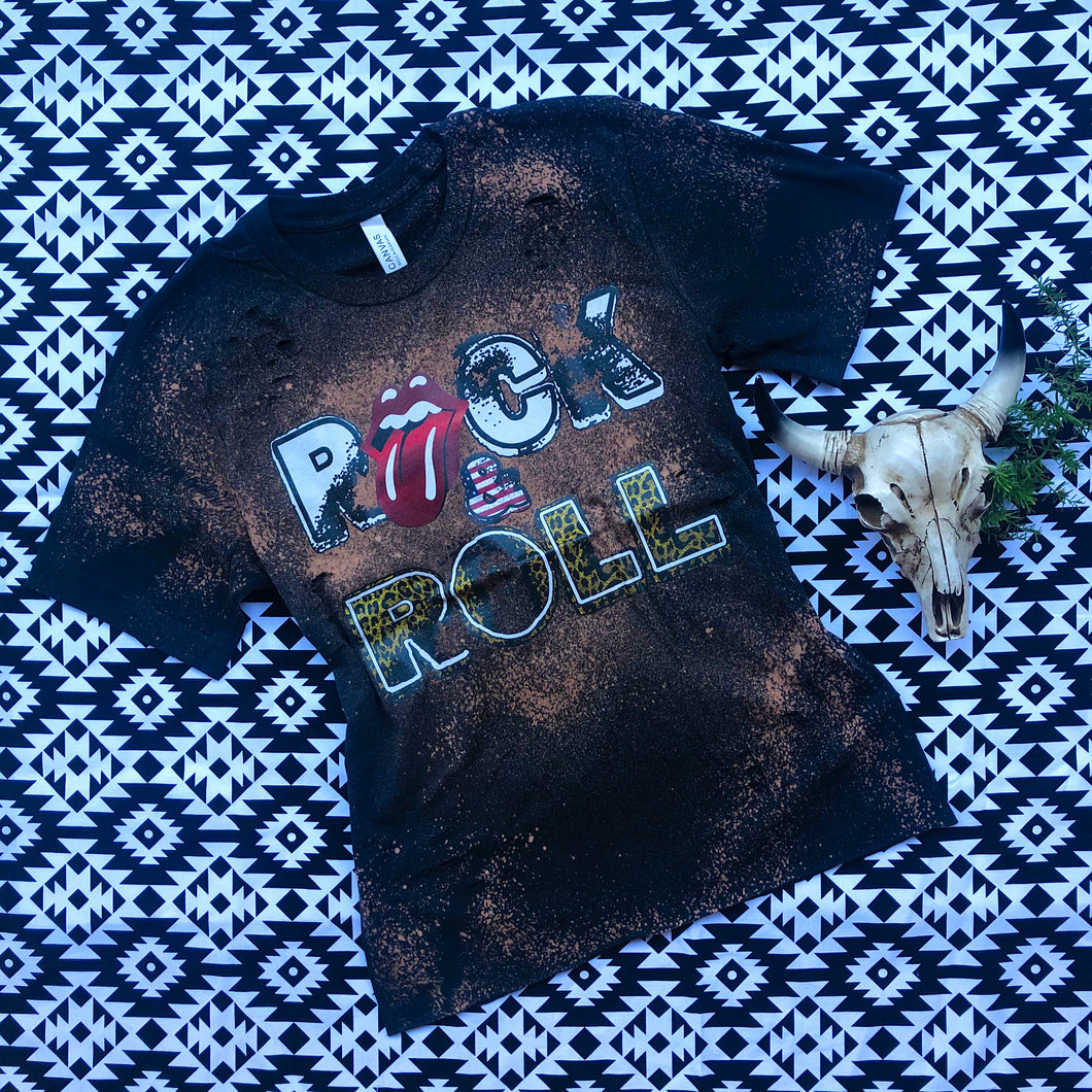 Rock & Roll Distressed Band Tee