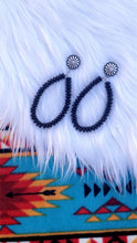 Load image into Gallery viewer, Lane Black Beaded Earrings