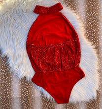 Load image into Gallery viewer, Monroe Red Sequin Halter Top