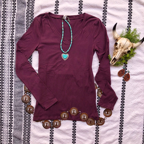 Deep Lavender Long Sleeve Tee