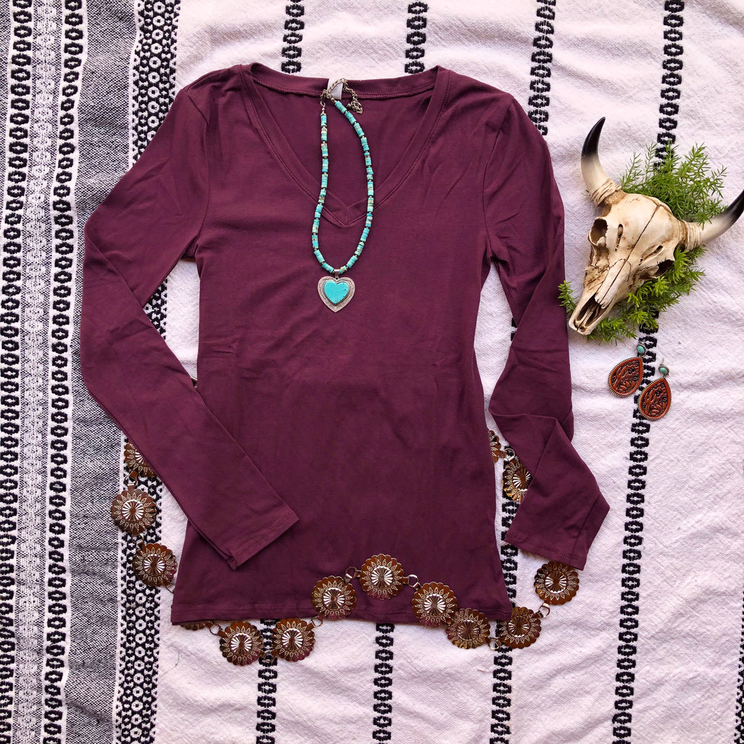 Deep Lavender Long Sleeve Tee