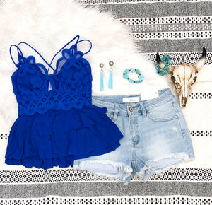 Royal Blue Bralette Top