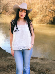 Reese White Eyelet Top