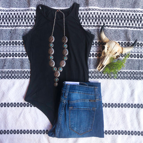 Black Seamless Bodysuit