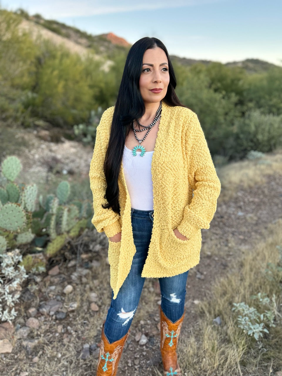 Yellow Cozy Cardigan
