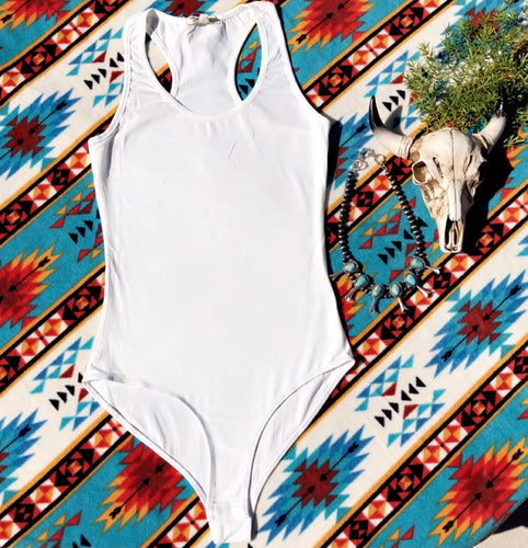 White Racerback Bodysuit