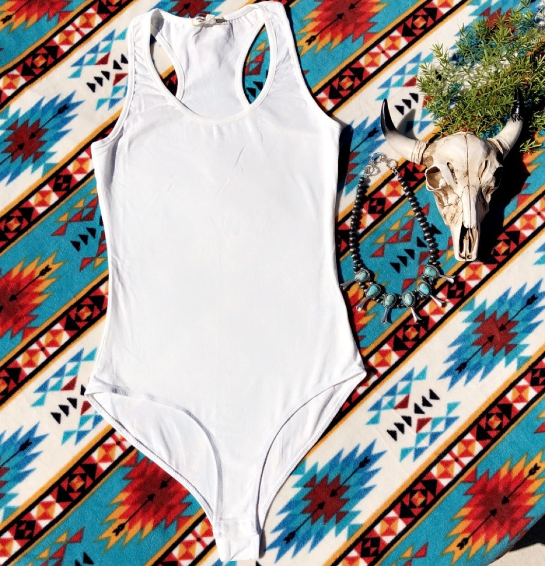 White Racerback Bodysuit