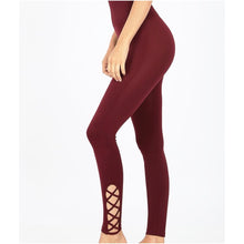 Load image into Gallery viewer, Maroon Yoga Pants/Leggings
