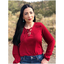Load image into Gallery viewer, Remington Red Long Sleeve Bodysuit