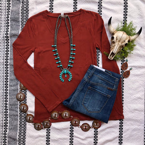 Rust Long Sleeve Tee