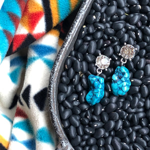 Nugget + Rhinestone Earrings