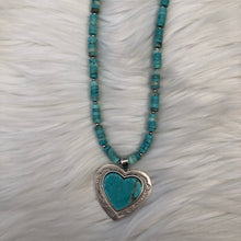 Load image into Gallery viewer, Heart Like Mine Turquoise Necklace