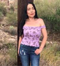 Load image into Gallery viewer, Lavender Off the Shoulder Top