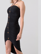 Load image into Gallery viewer, Dakota Black Halter Dress