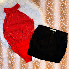 Load image into Gallery viewer, Monroe Red Sequin Halter Top