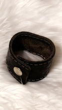Load image into Gallery viewer, Black Leather Cuff Bracelet