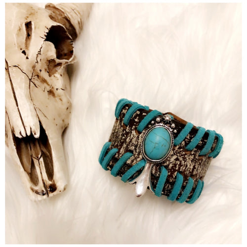 Squash Leather Cuff Bracelet