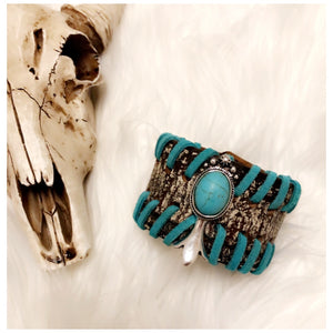 Squash Leather Cuff Bracelet