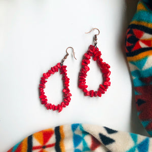 Red Beaded Earrings