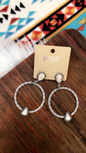 Load image into Gallery viewer, Lorrie Silver &amp; White Hoops